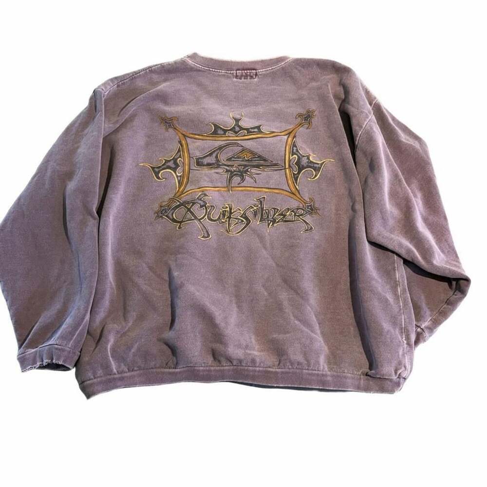 90s Quiksilver Sweatshirt Size L Vintage Distressed Fade Graphic